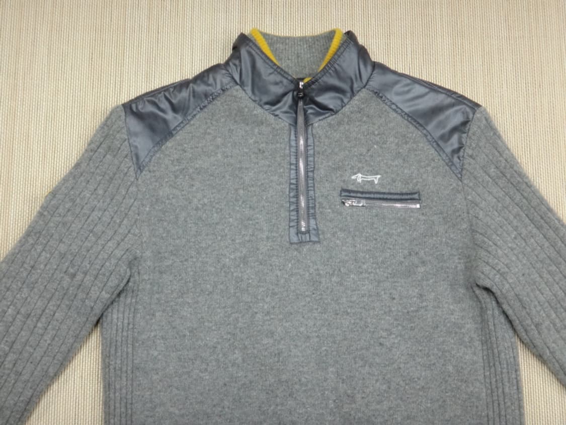 (100) 루이까스텔 골프 남성 반집업 방풍 울 니트 상품이미지3