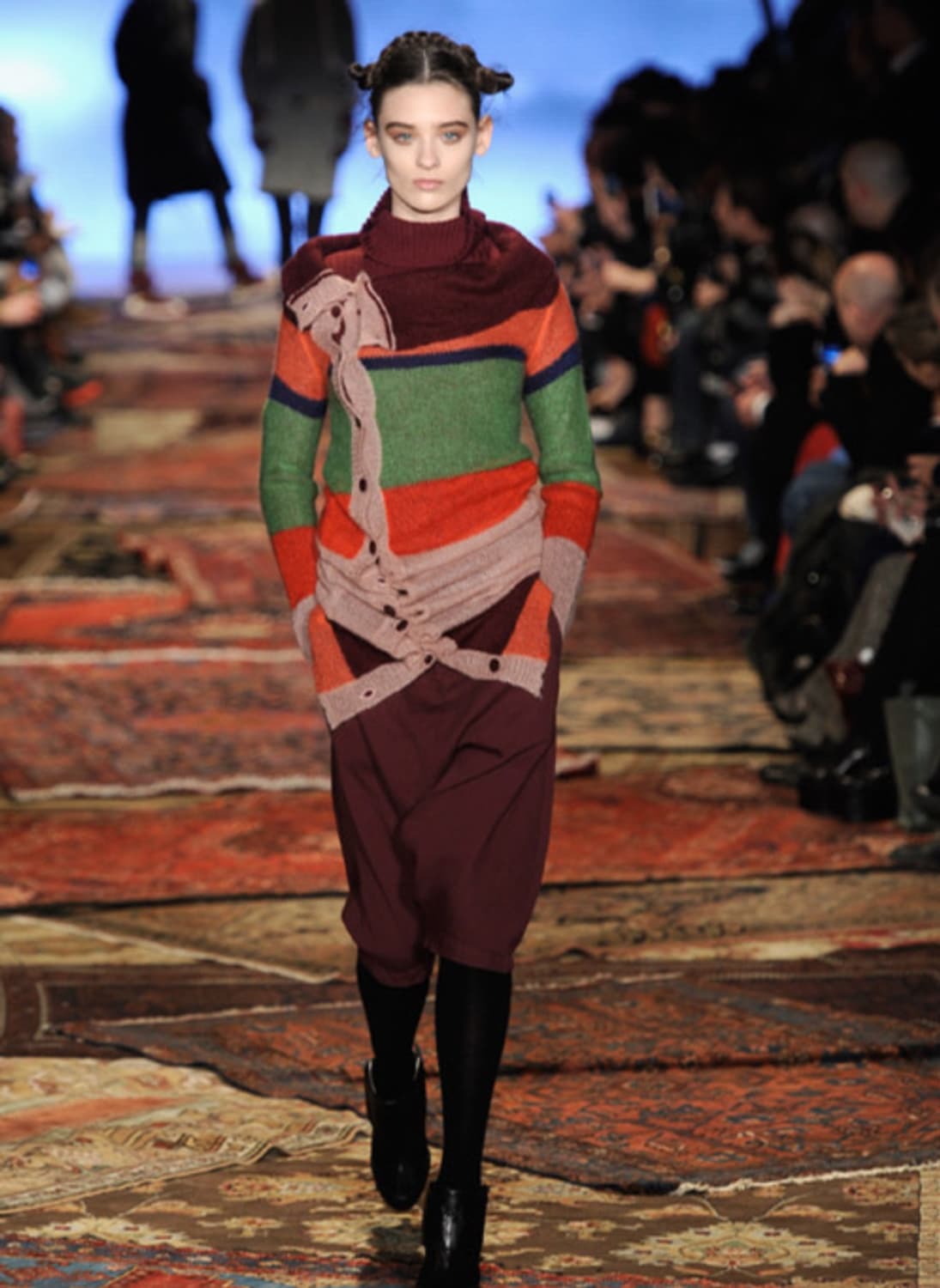 Y-3 FW12 Color Block Hooded Knit Top 상품이미지6