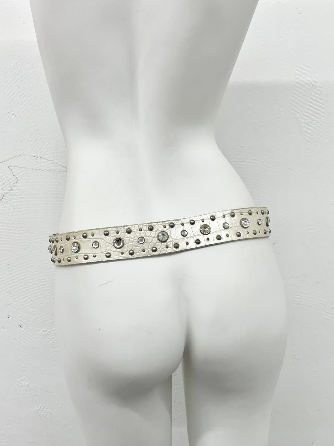 화이트페어리 큐빅 웨스턴 버클 벨트 상품이미지4