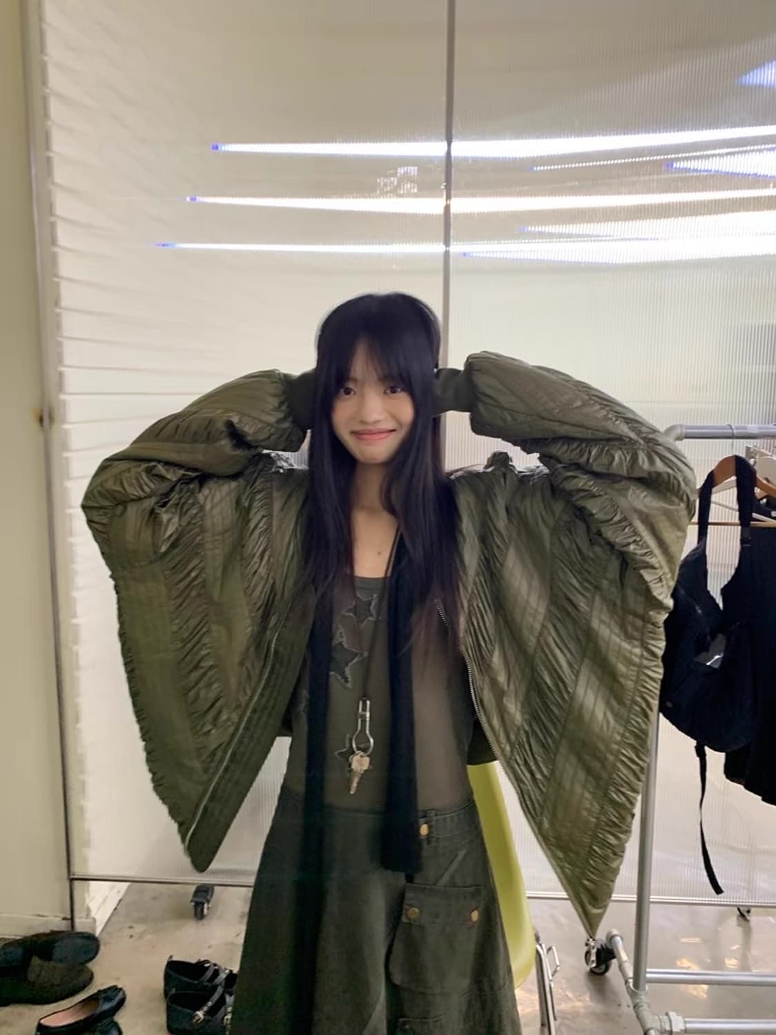 NEVERSEEZ  누빔 퀄팅 블루종 봄버자켓 상품이미지7