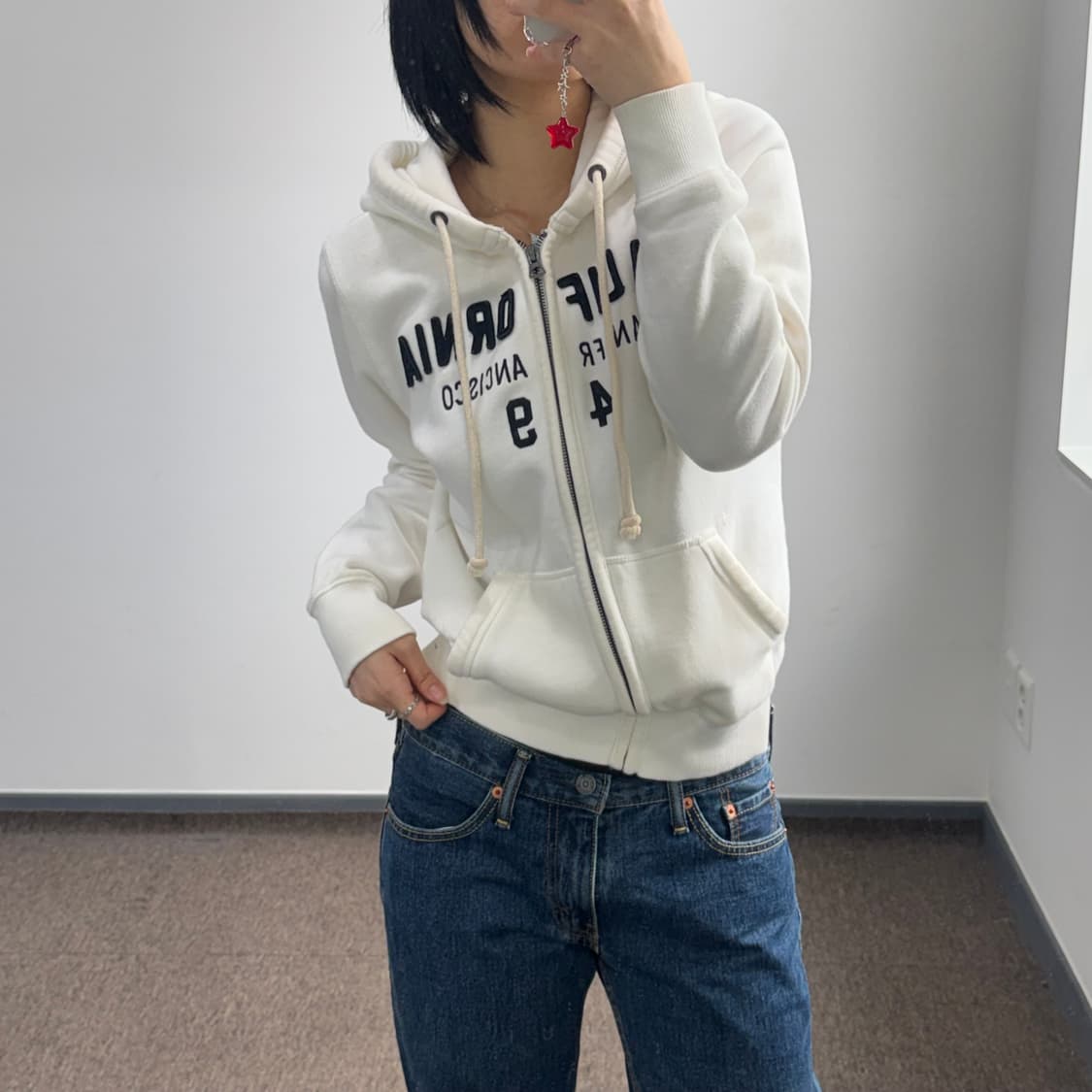 Who A U 후아유 아이보리 후드집업 상품이미지2