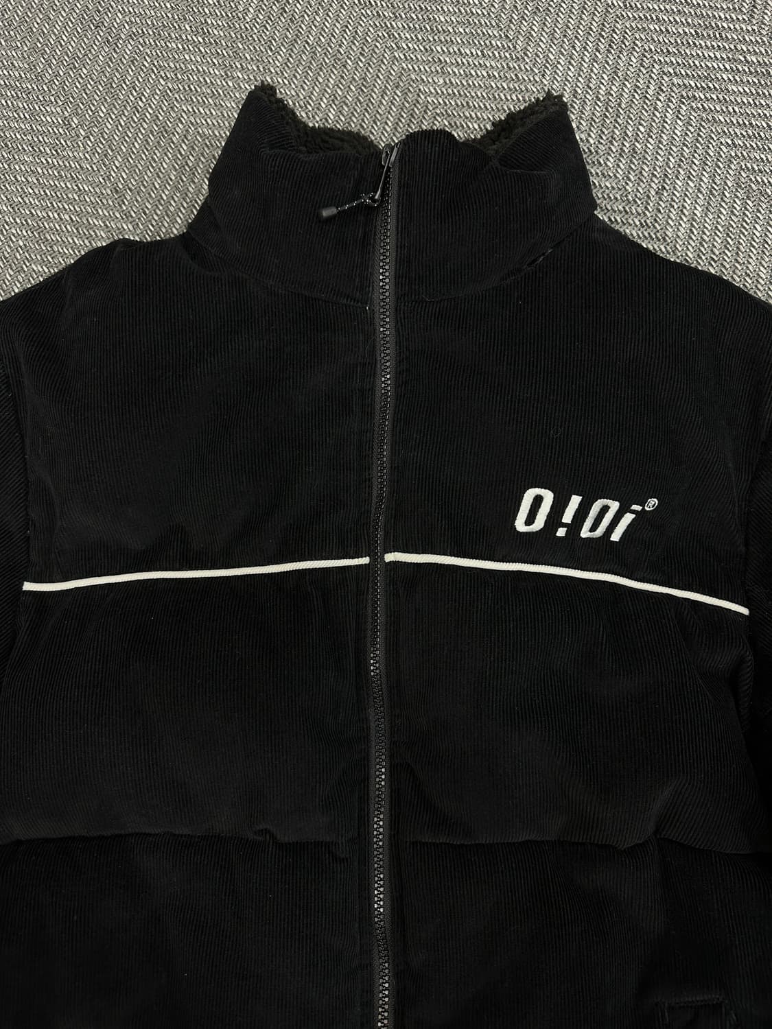 오아이오아이 코듀로이 패딩 블랙 상품이미지2