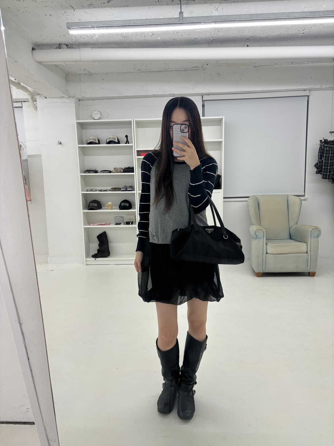 prada nylon bowling  bag 상품이미지8