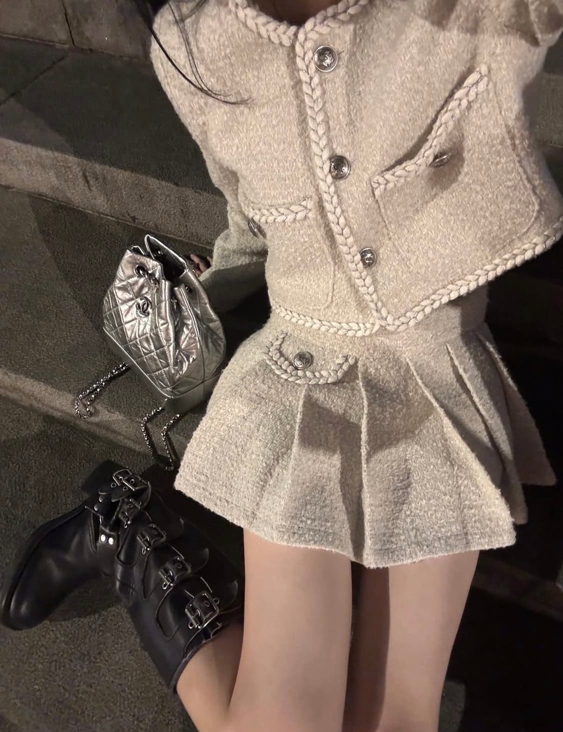 카키포인트 트위드 셋업 상품이미지2