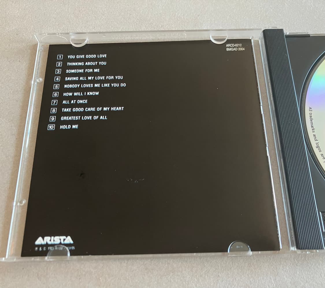 휘트니휴스턴 Whitney Houston 국내 라이센스 초판 CD 상품이미지2