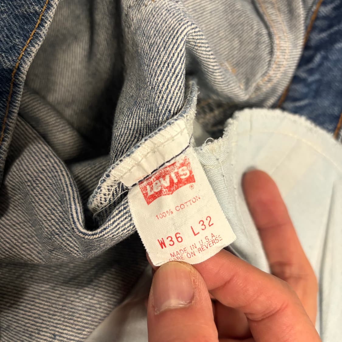 [36/32] 90s USA🇺🇸 리바이스 517 오렌지탭 중청 데님 상품이미지8