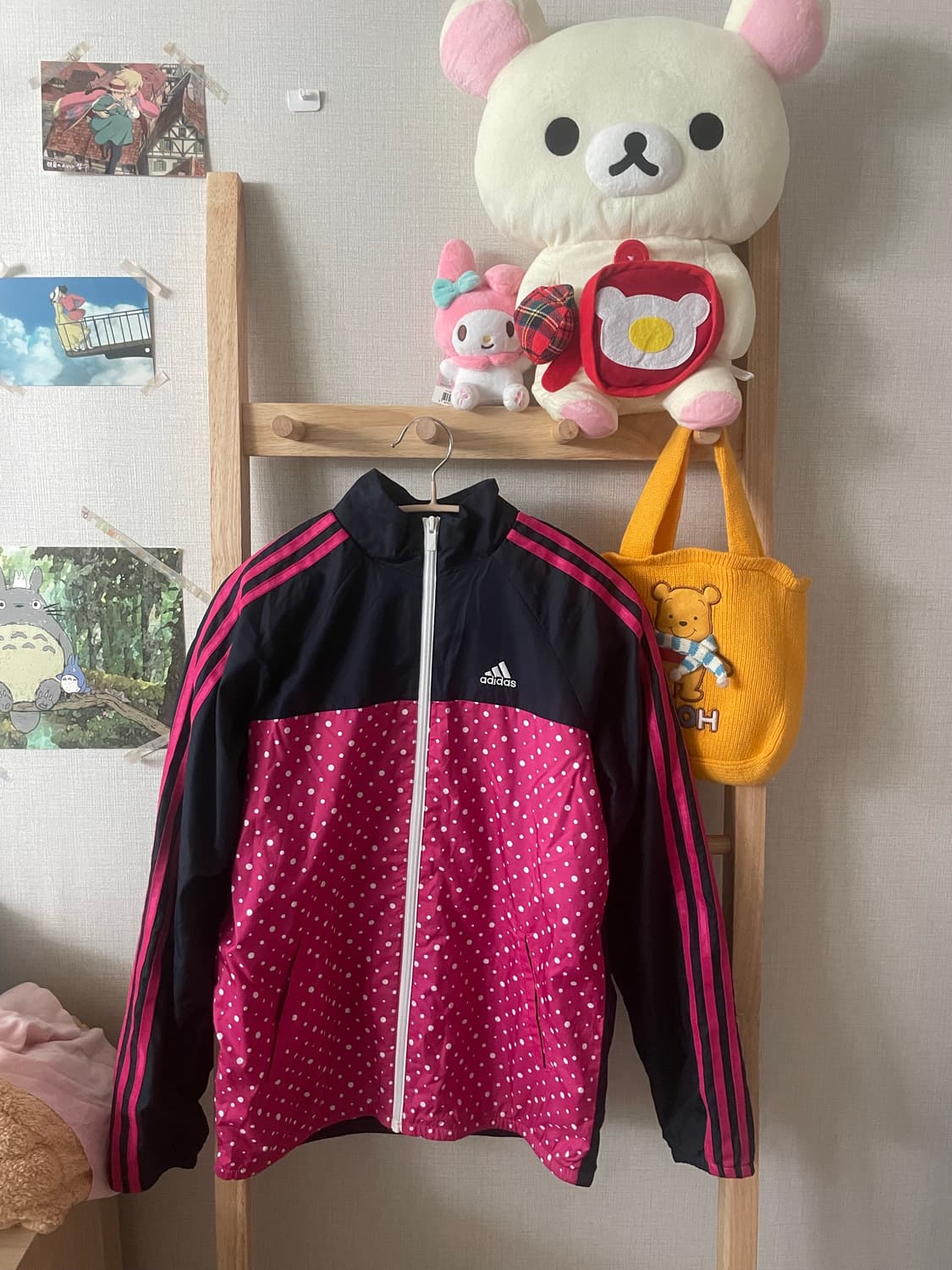 아디다스 핑크 도트 바람막이 상품이미지1