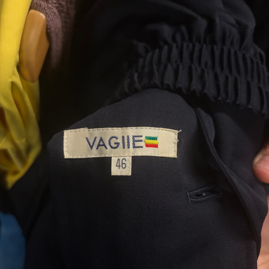 90s VAGIIE 자수 울 네이비 스윙탑 블루종 상품이미지7