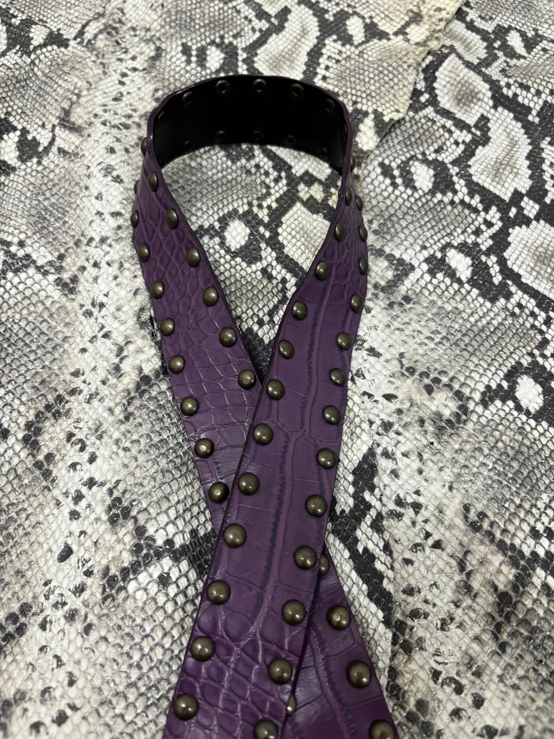“Vintage” Purple Stud Detail Snake Belt 상품이미지3