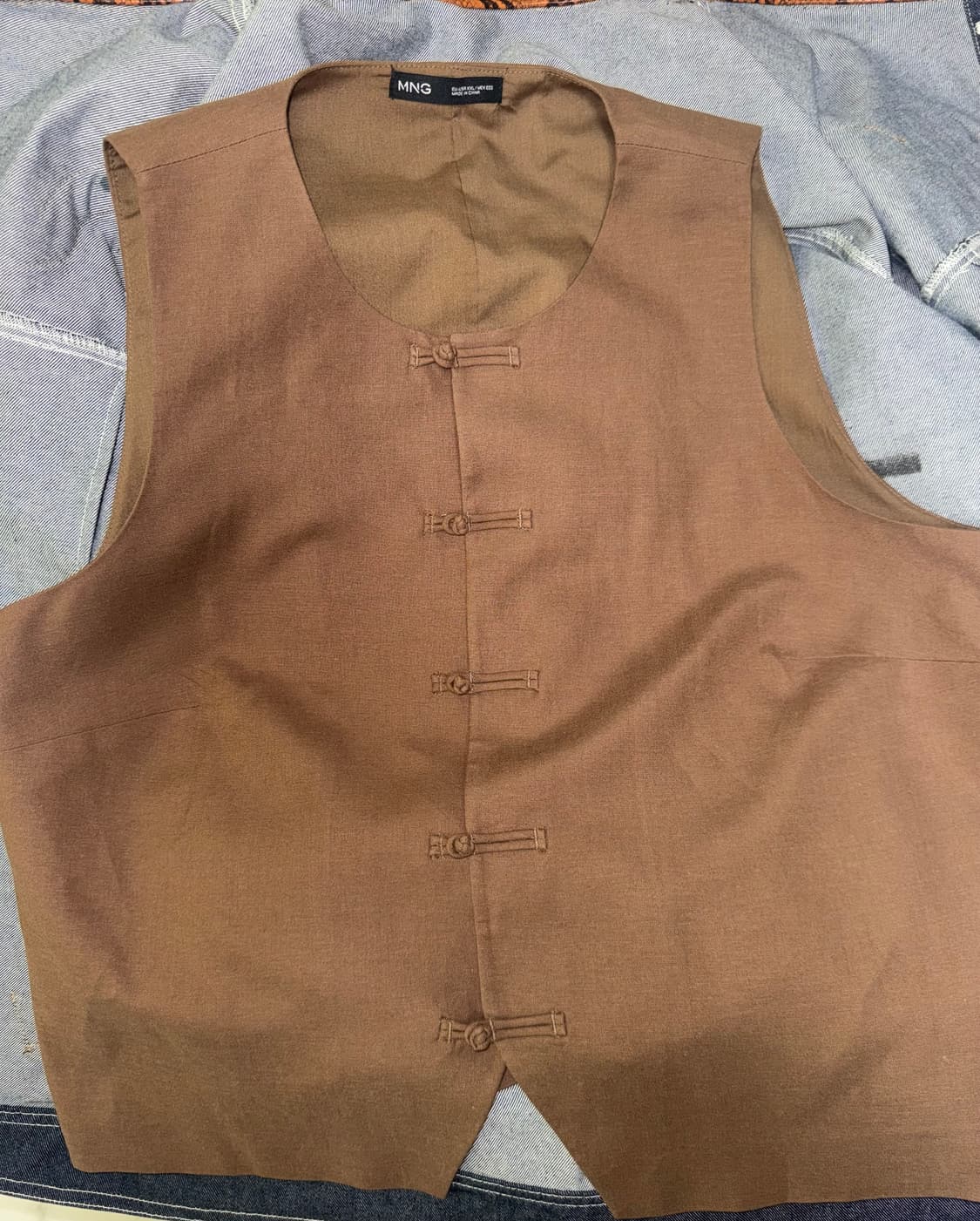 망고 리넨 베스트 조끼 상품이미지2