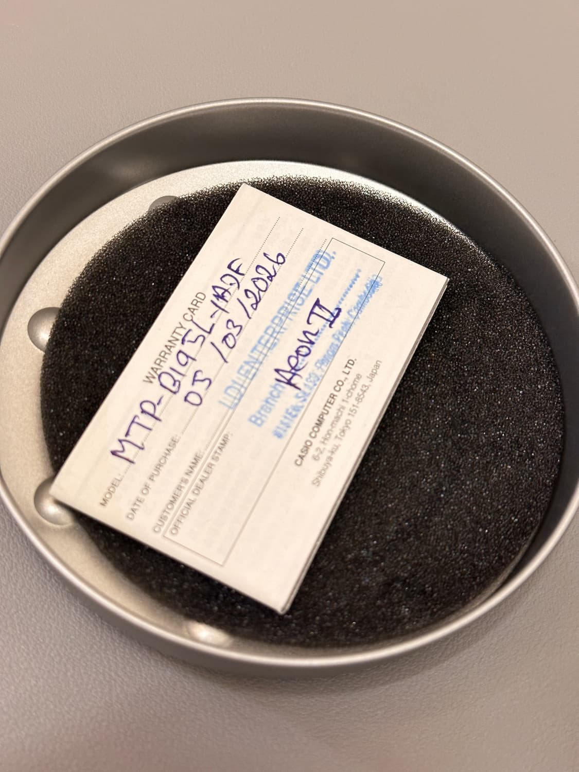 국내 당일 발송) CASIO 카시오 MTP B195L-1A 블랙. 레더 상품이미지4