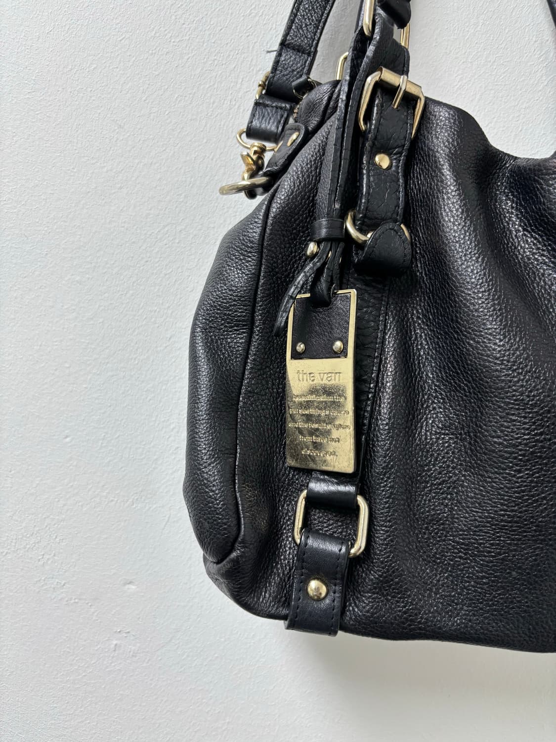“Vintage“Y2K Black Leather Bag 상품이미지2