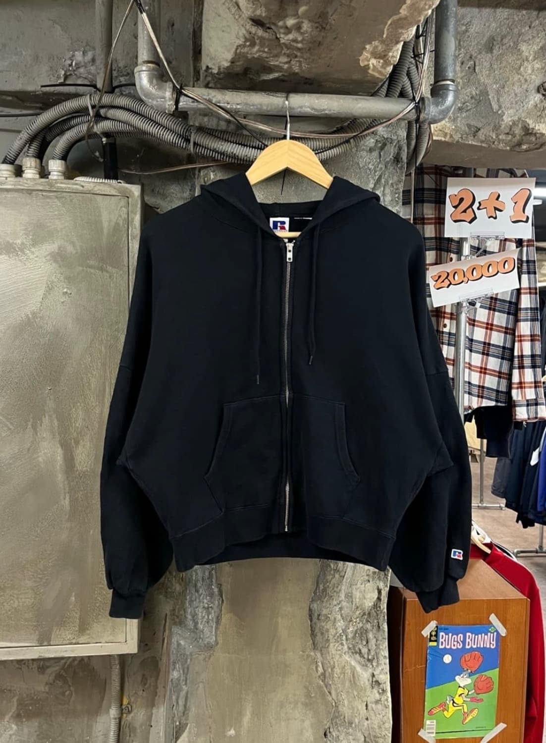 러셀 usa 후드집업 블랙 M 상품이미지1