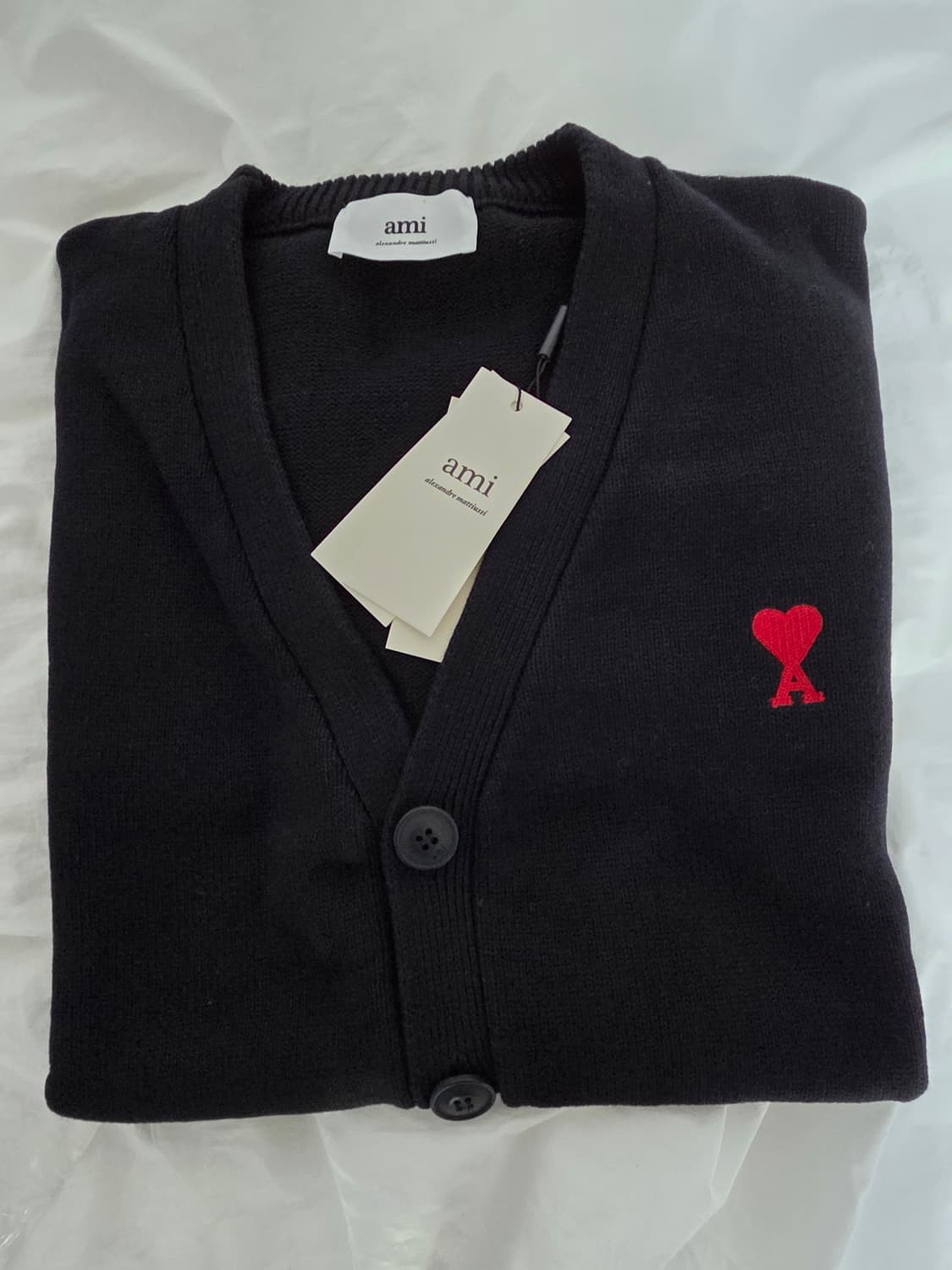 아미 블랙 스몰하트 가디건 XL 상품이미지3
