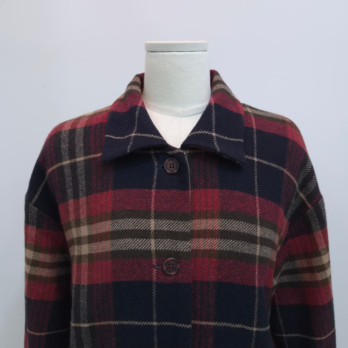 여성 울 체크 하프자켓 상품이미지2