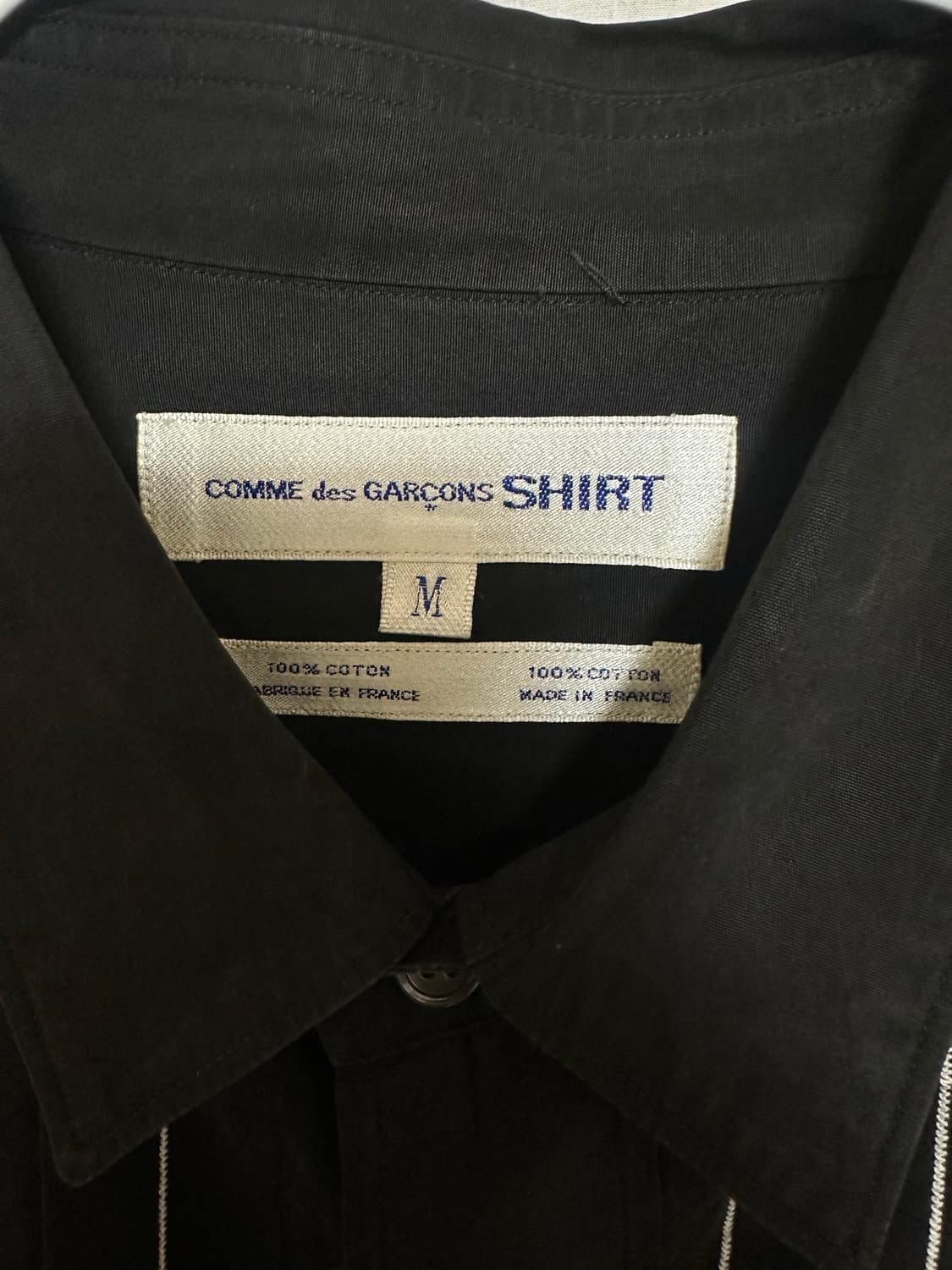 꼼데가르송 스트라이프 플레이티드 셔츠 (M) 상품이미지3