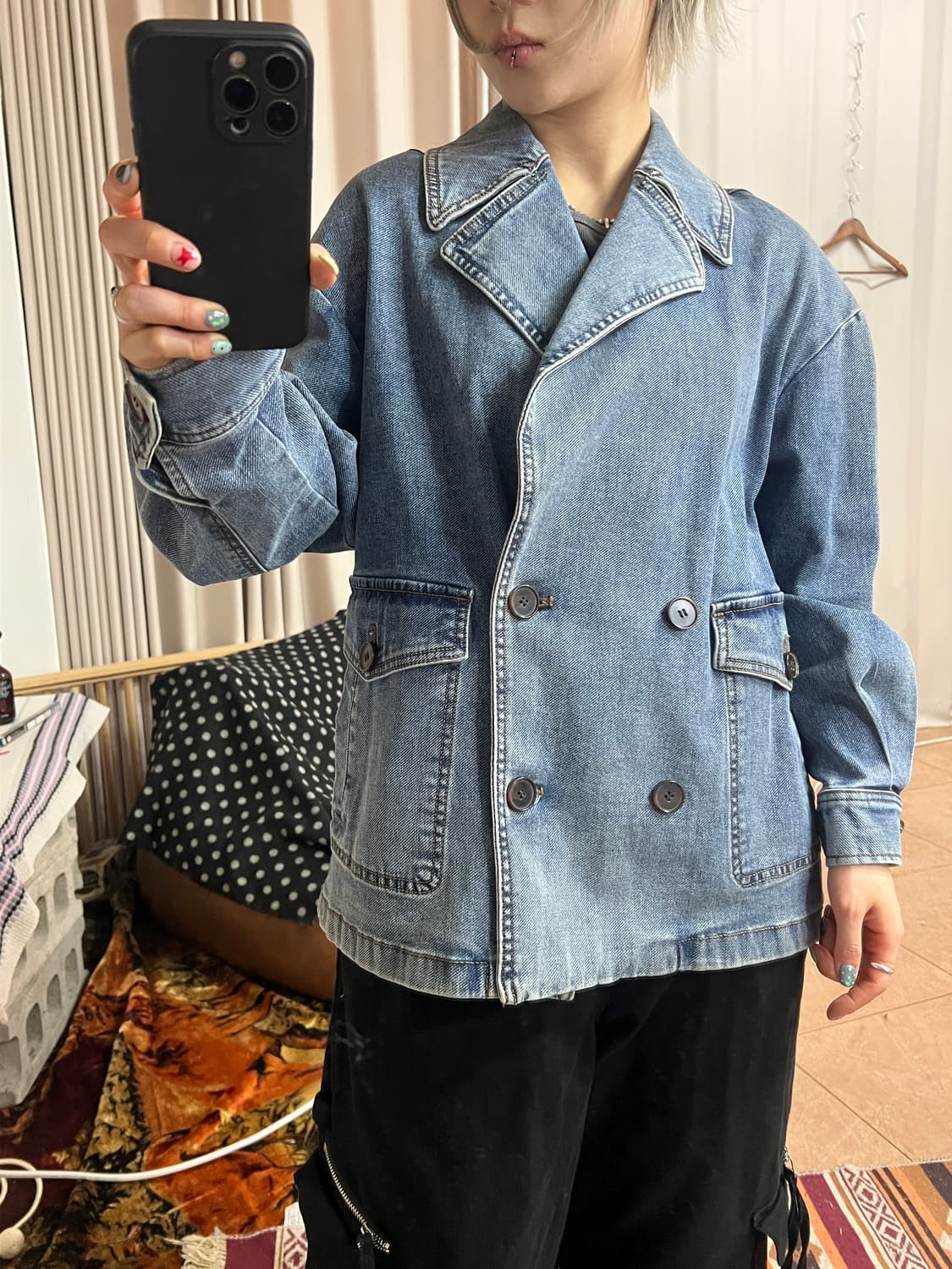 M12 X 디즈니 더블버튼 데님 자켓 상품이미지2