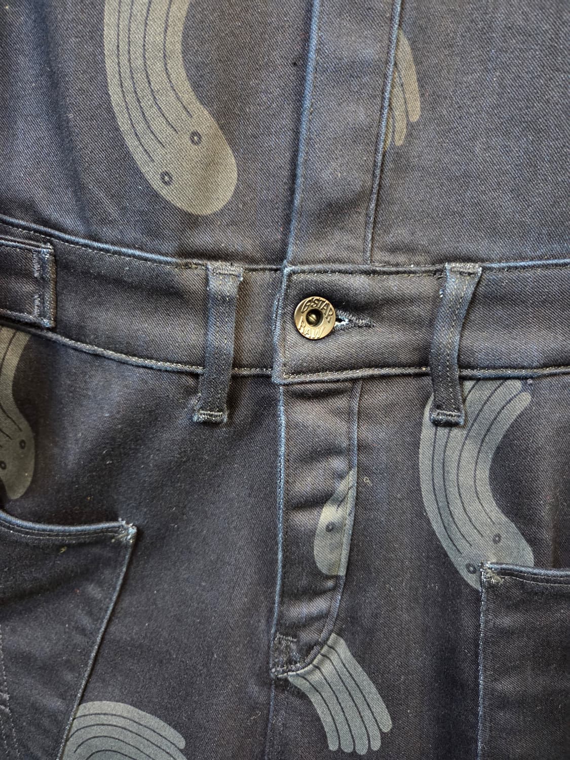 G-STAR RAW 데님 점프수트 네이비 패턴(s/디피용) 상품이미지4