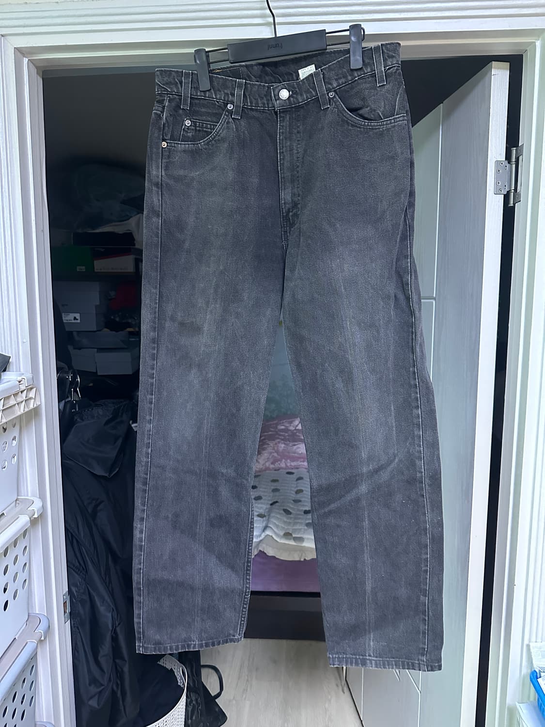 [36] 리바이스 505 오렌지탭 흑청 90s USA 상품이미지1