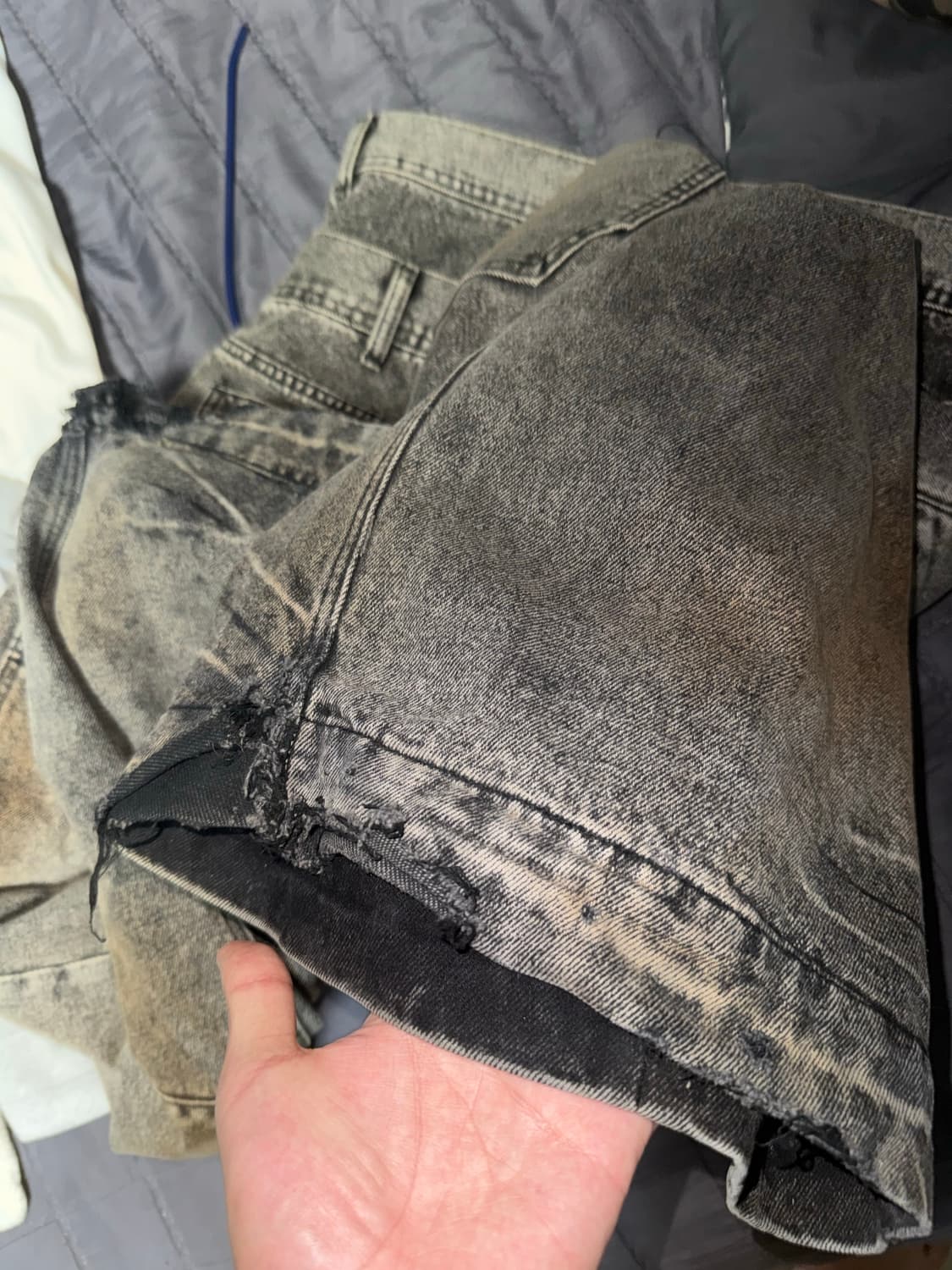 Double Waist Washed Jeans 상품이미지3