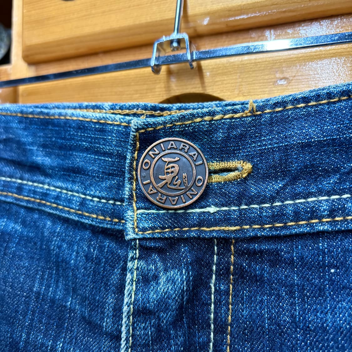 (38) 오니아라이 자수 디테일 데님 팬츠 made in JAPAN 상품이미지5