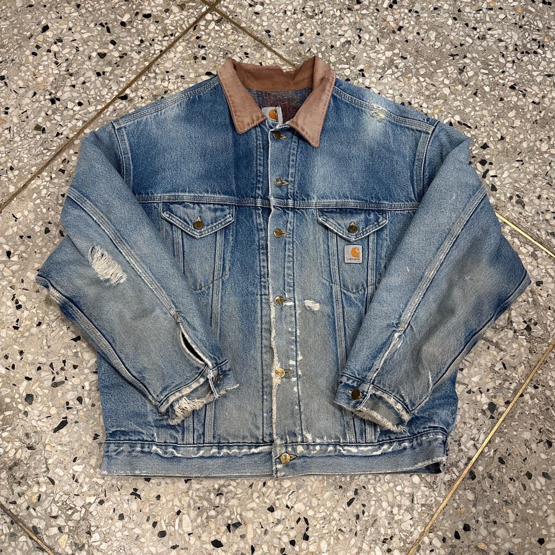 칼하트 wip 디트로이트 데님 워크 자켓 상품이미지1