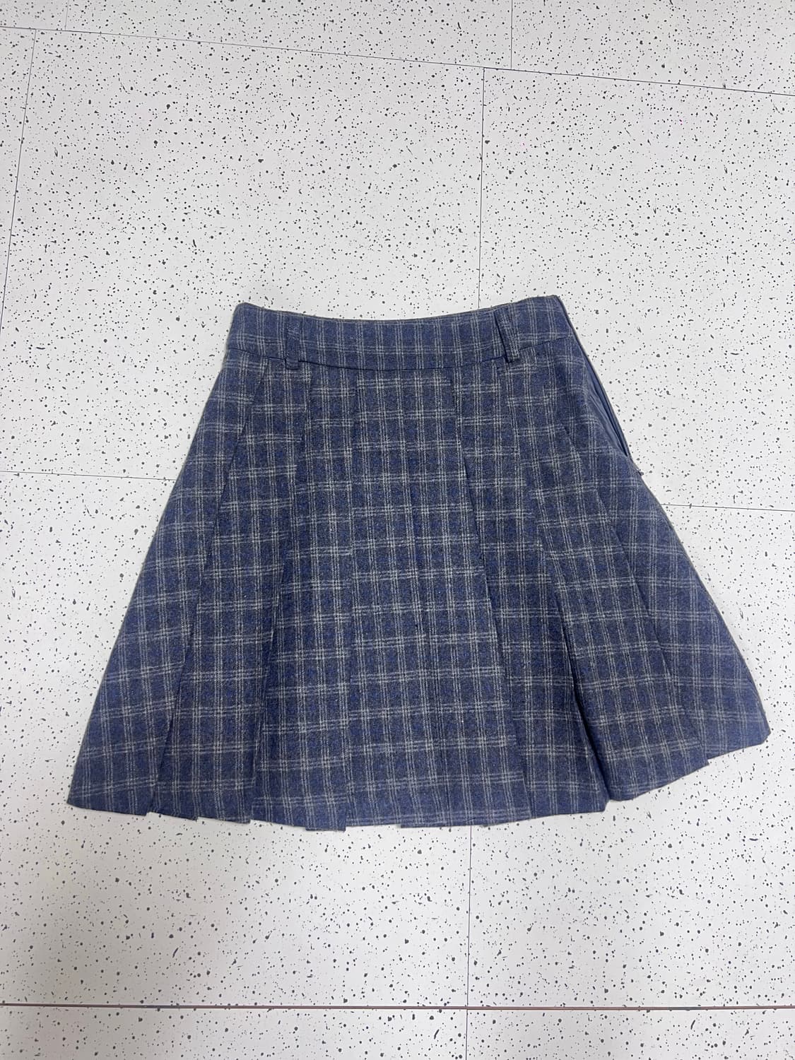 체크 플리츠 미디 스커트  상품이미지5