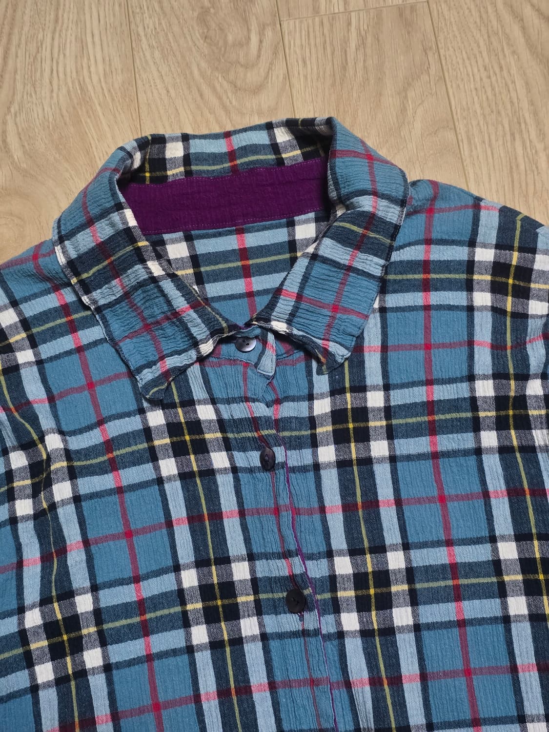 Tsumori Chisato 츠모리치사토 주름 체크 셔츠  상품이미지1