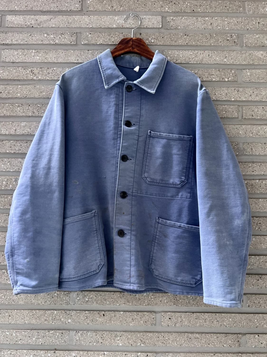 [L]90's 빈티지 워싱 몰스킨 프렌치 워크자켓 상품이미지1