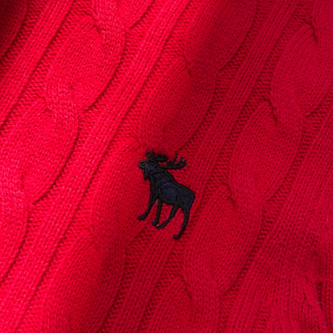 아베크롬비 레드 케이블 라운드넥 니트 상품이미지4