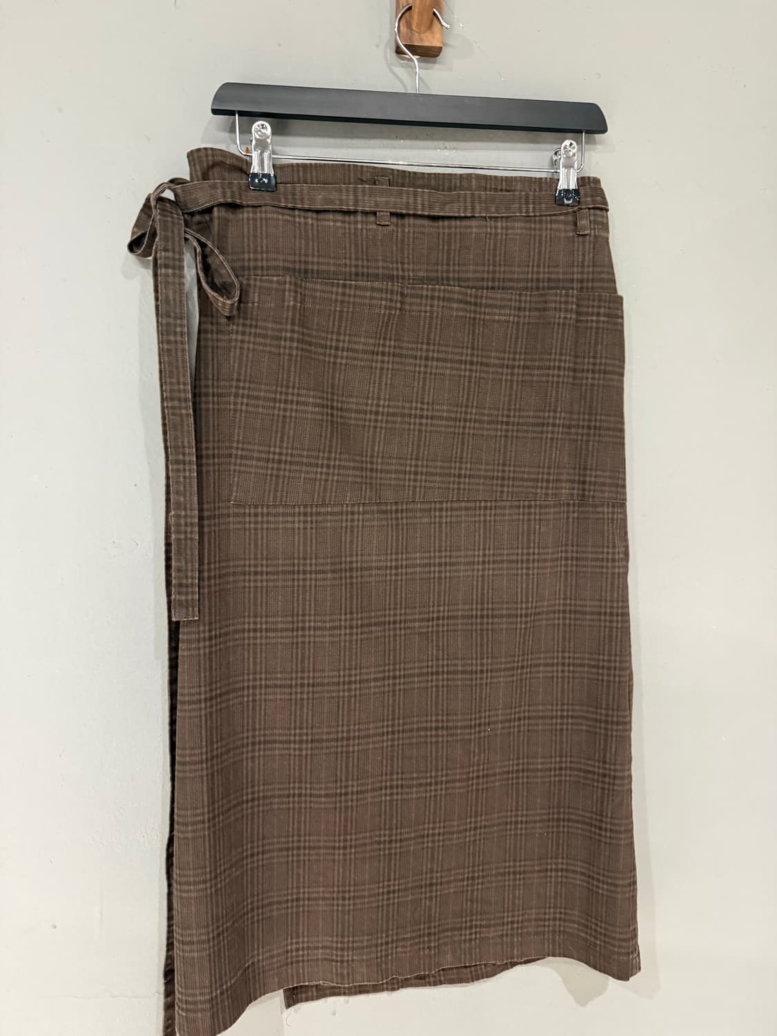 check pattern back pocket wrap skirt 상품이미지8