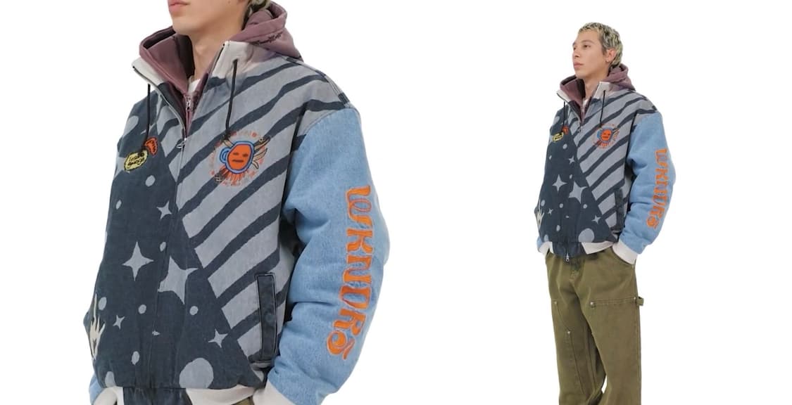 INSANEGARAGE X WKNDRS 데님 봄버 자켓 XL 상품이미지2