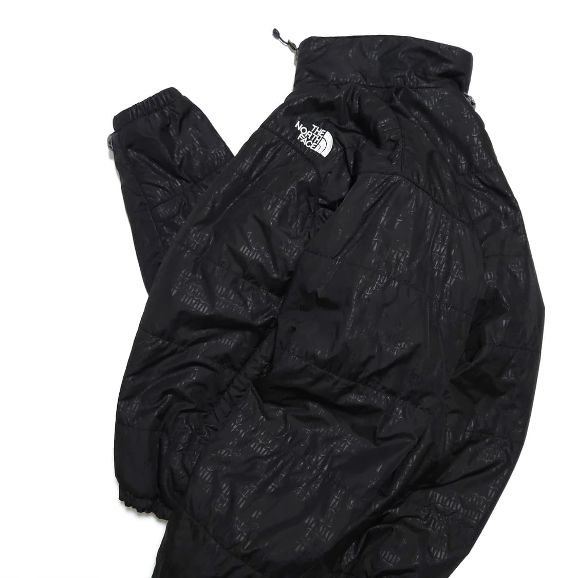 노스페이스 패턴 폴리 경량 패딩 자켓 블랙 상품이미지3