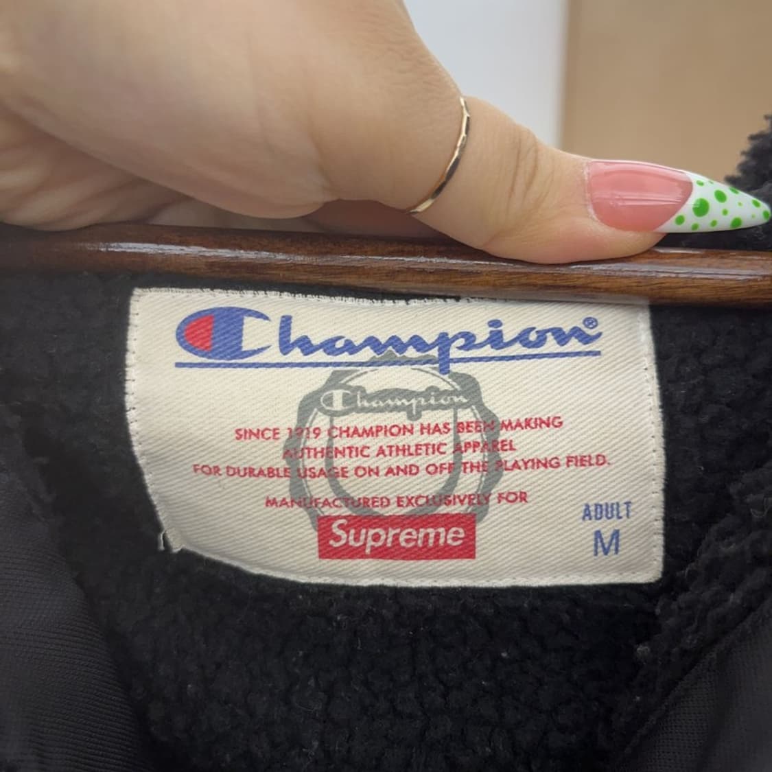 슈프림X챔피온 올드스쿨 스타디움 양털 야상자켓 돕바 M C08857 상품이미지7