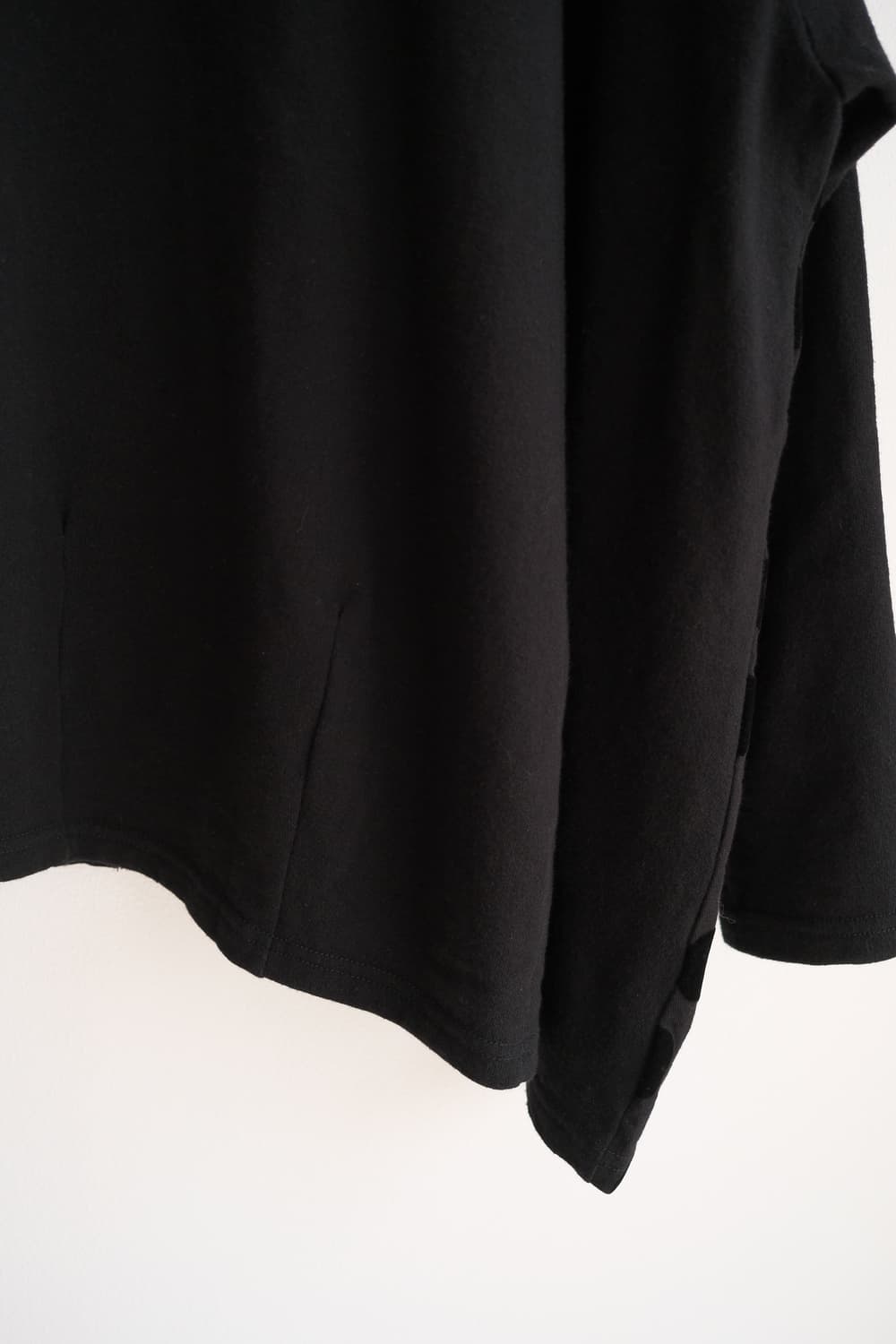 Frill velvet dot asymmetric button top 상품이미지10