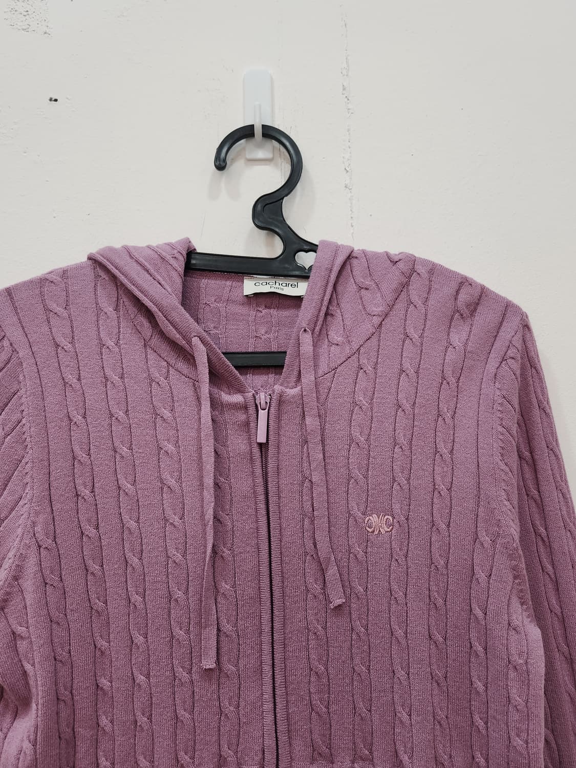 [55] 까사렐 케이블 니트 후드집업 여성 55사이즈 상품이미지3