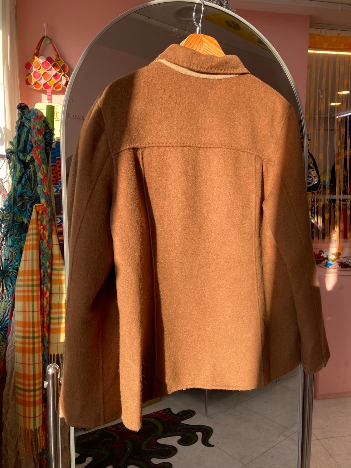 울 100% 모카 하프자켓 상품이미지6