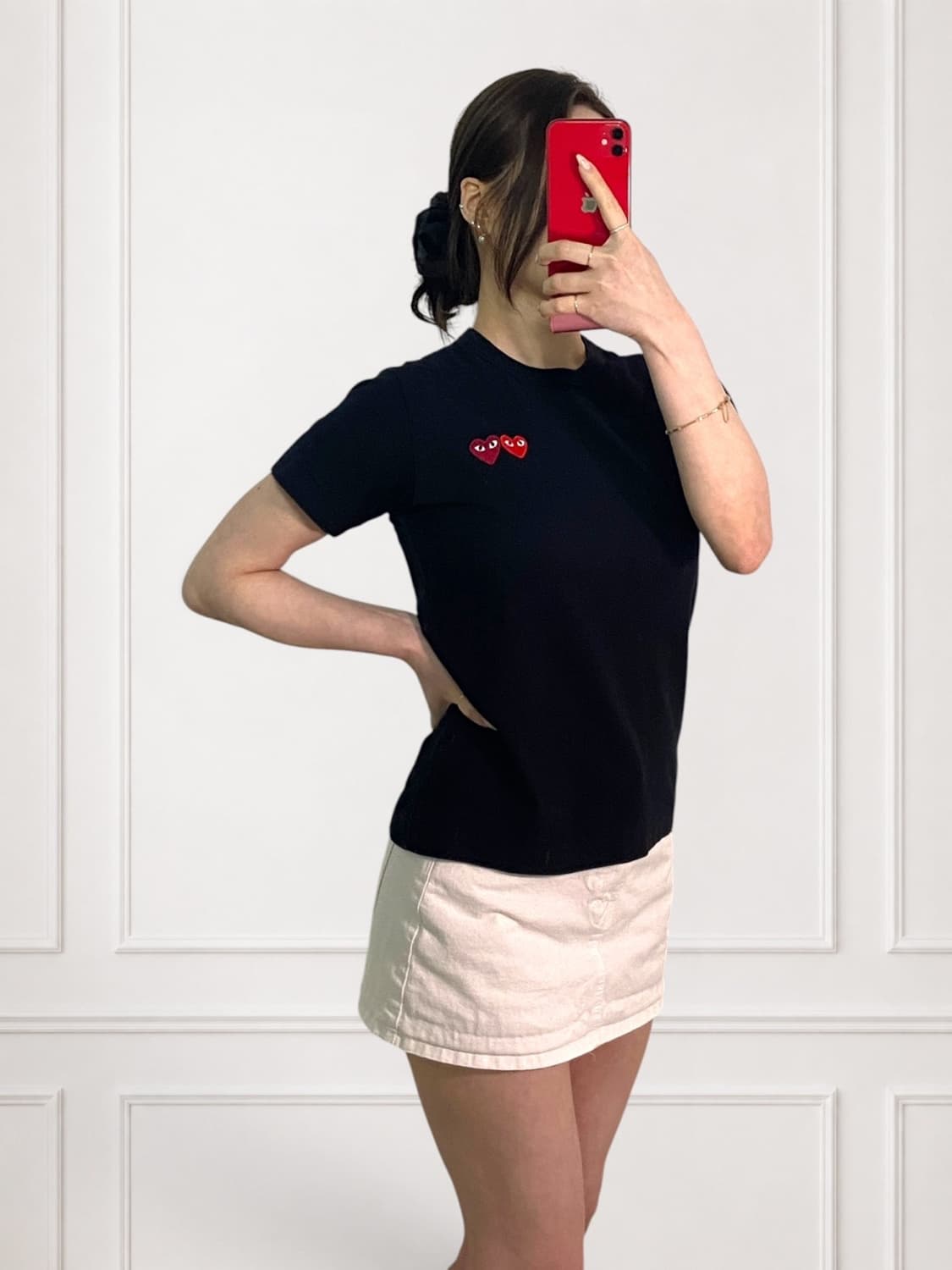 꼼데가르송 더블 와펜 라운드티 상품이미지3