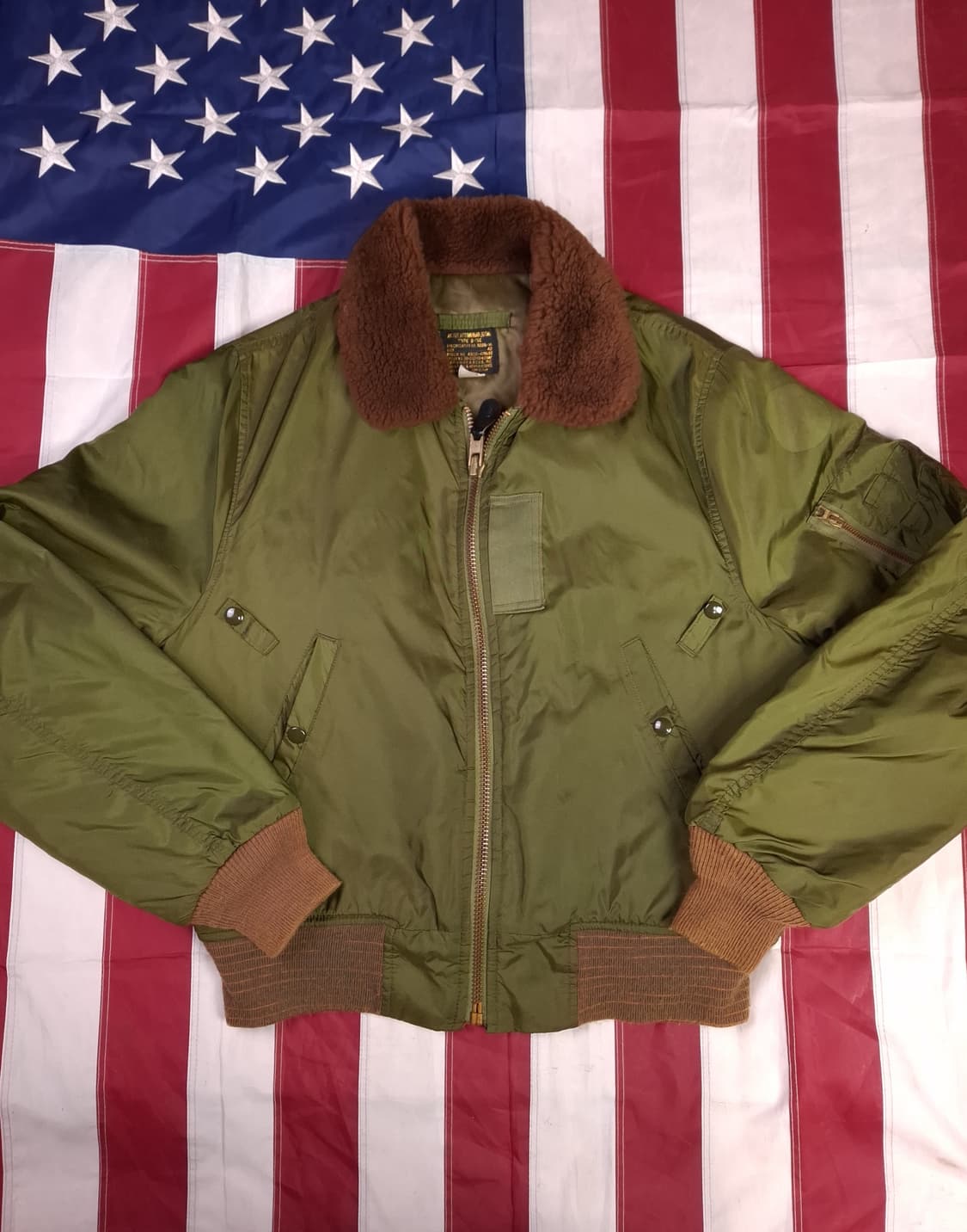오리지날 90's 미국제조 스피왁 미공군 B-15C 항공자켓 상품이미지1