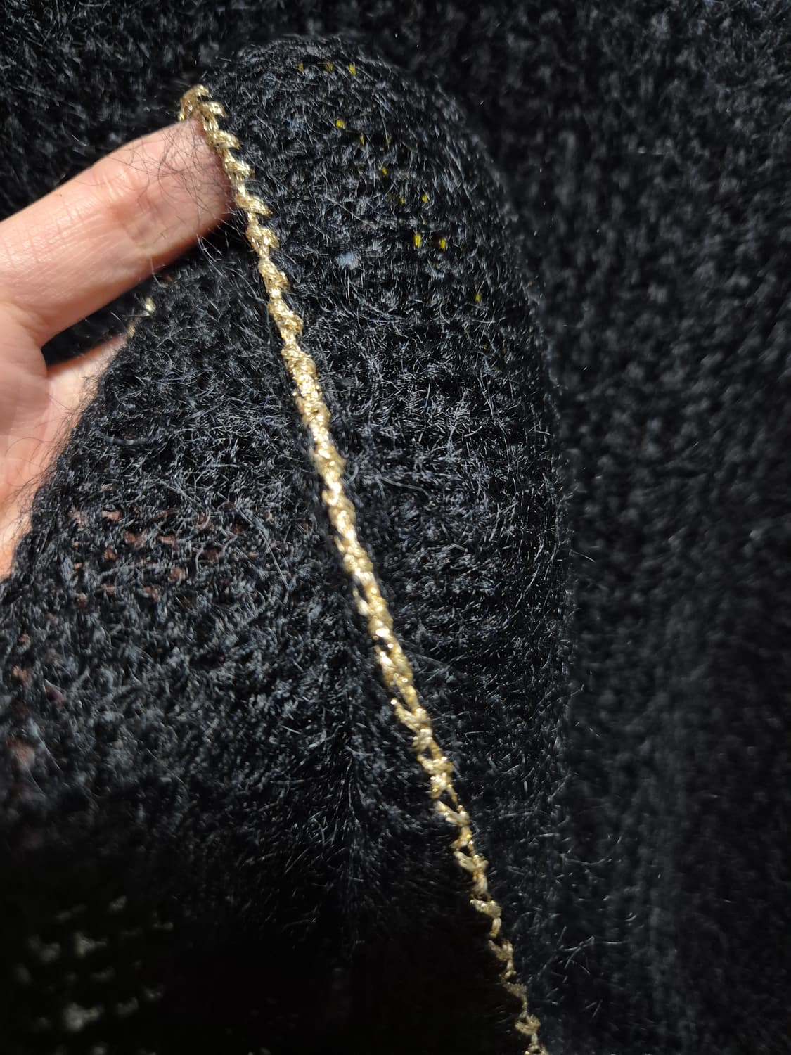 빈티지 모헤어 블랙 퍼프니트 상품이미지9