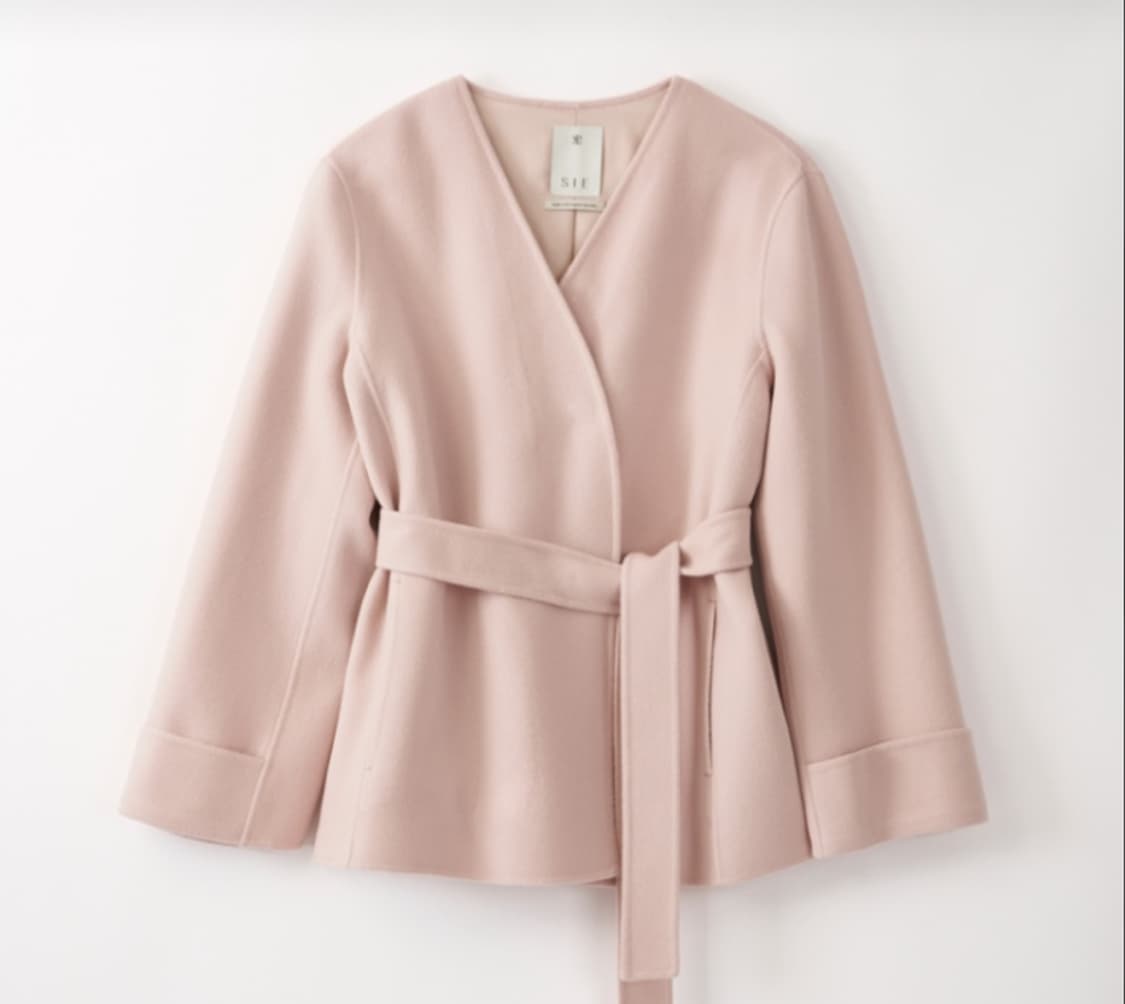 시에sie 24fw 세르 하프벨티드 코트(파우더핑크/미착용 새상품) 상품이미지3