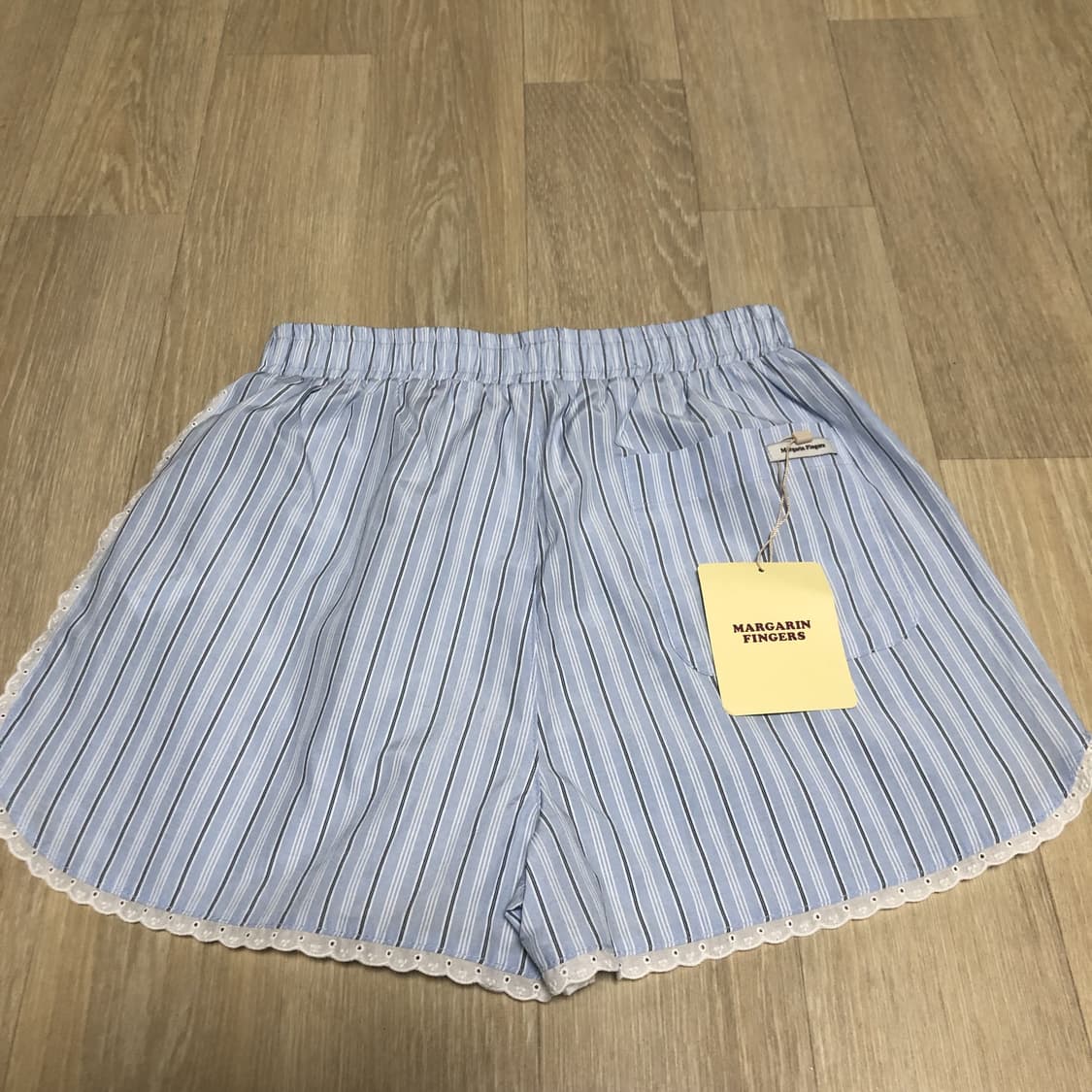 (우먼스 F) 새상품 마가린 핑거스 라운드 레이스 쇼츠 스카이 블루 상품이미지8