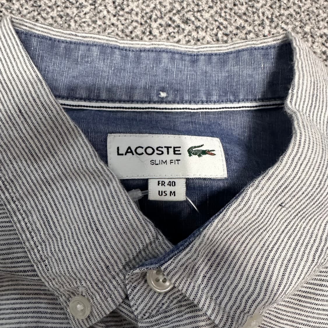 라코스테 스트라이프 셔츠 상품이미지4