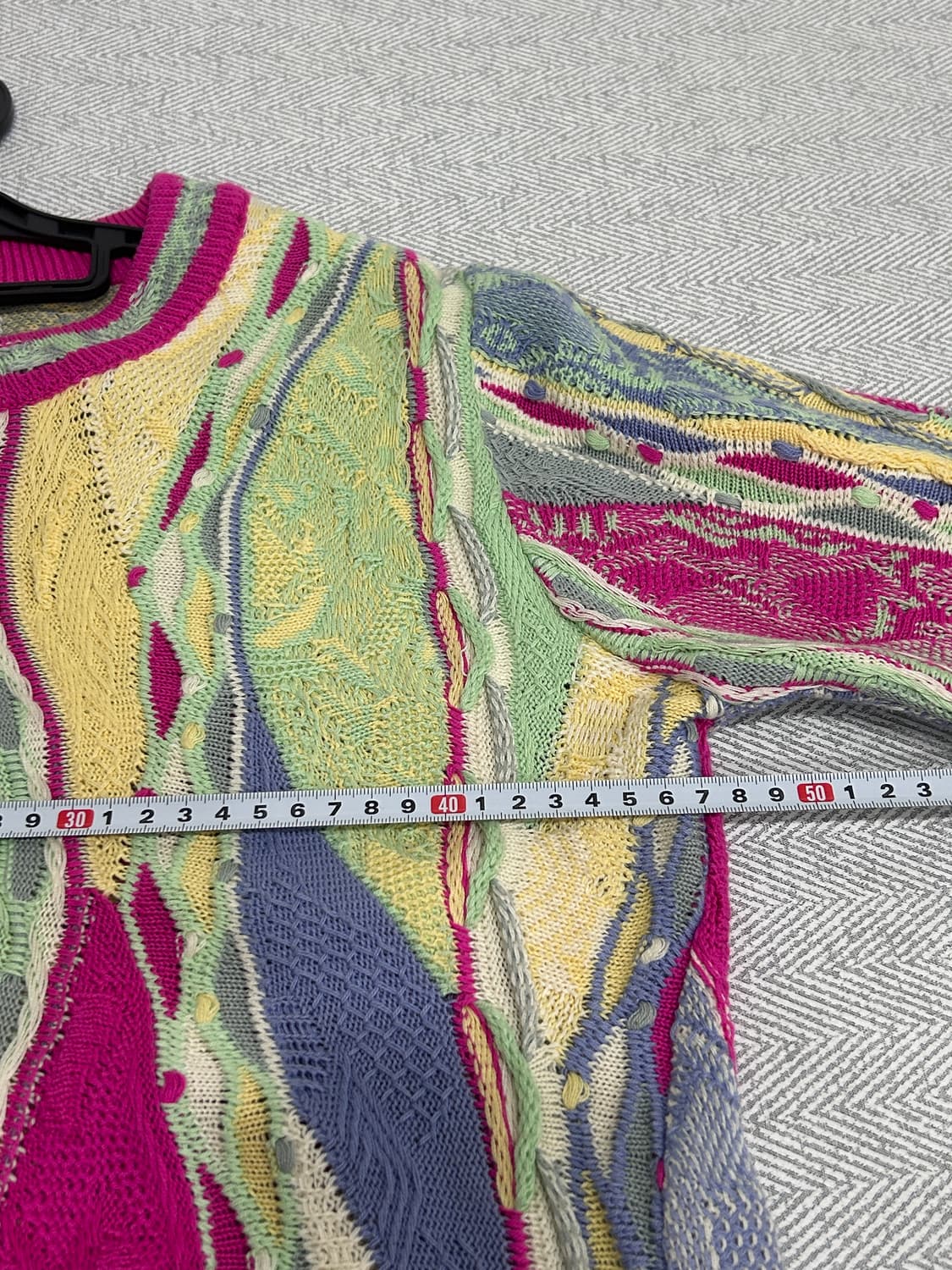 Vintage 쿠지스타일 에스닉 멀티컬러 케이블니트 상품이미지9