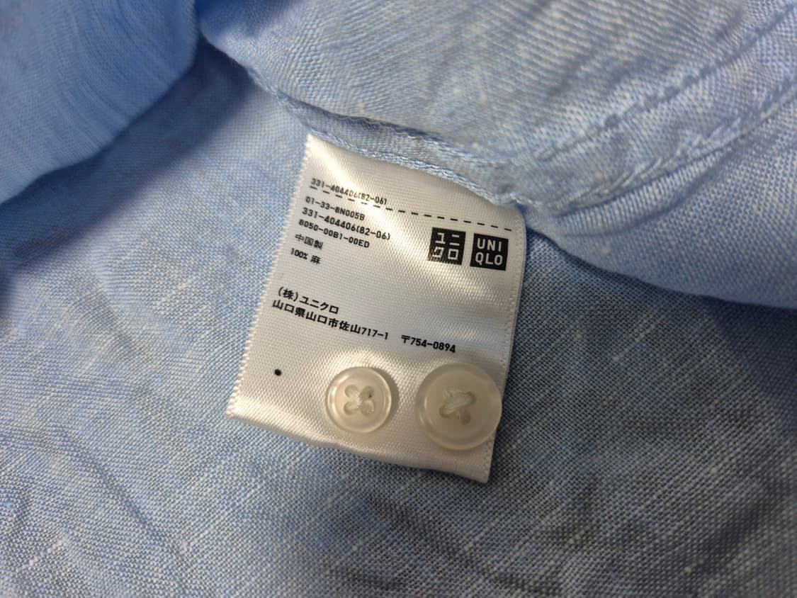 유니클로 남성 린넨 셔츠 XL 상품이미지7