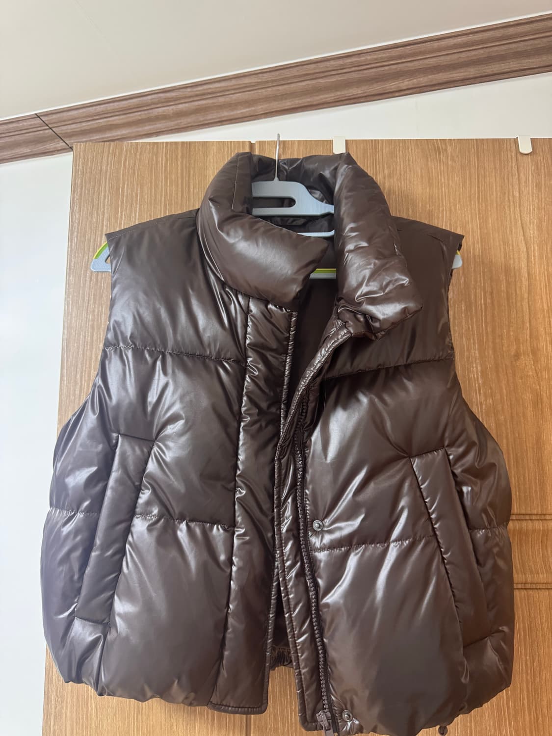 스파오 패딩 베스트 브라운 s 상품이미지1