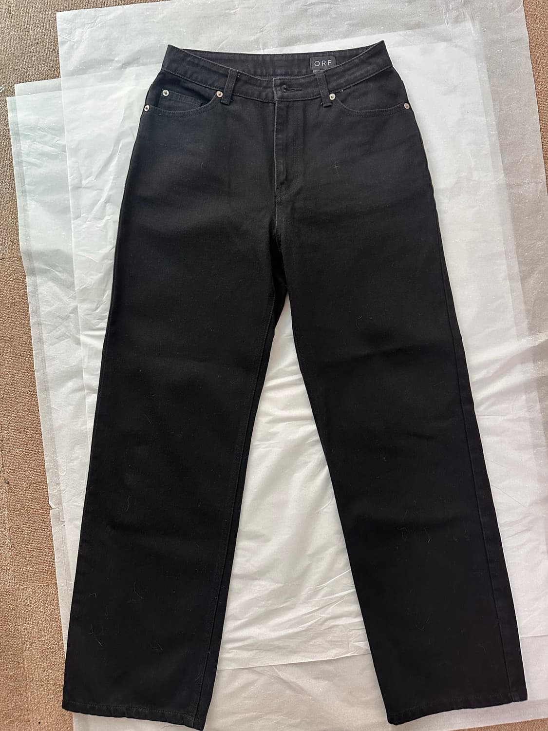 ORE 오어 블랙 데님 팬츠 1사이즈 상품이미지2