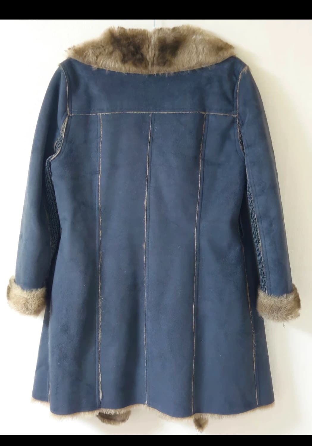 gguljame 네이비 퍼 무스탕 코트 상품이미지2