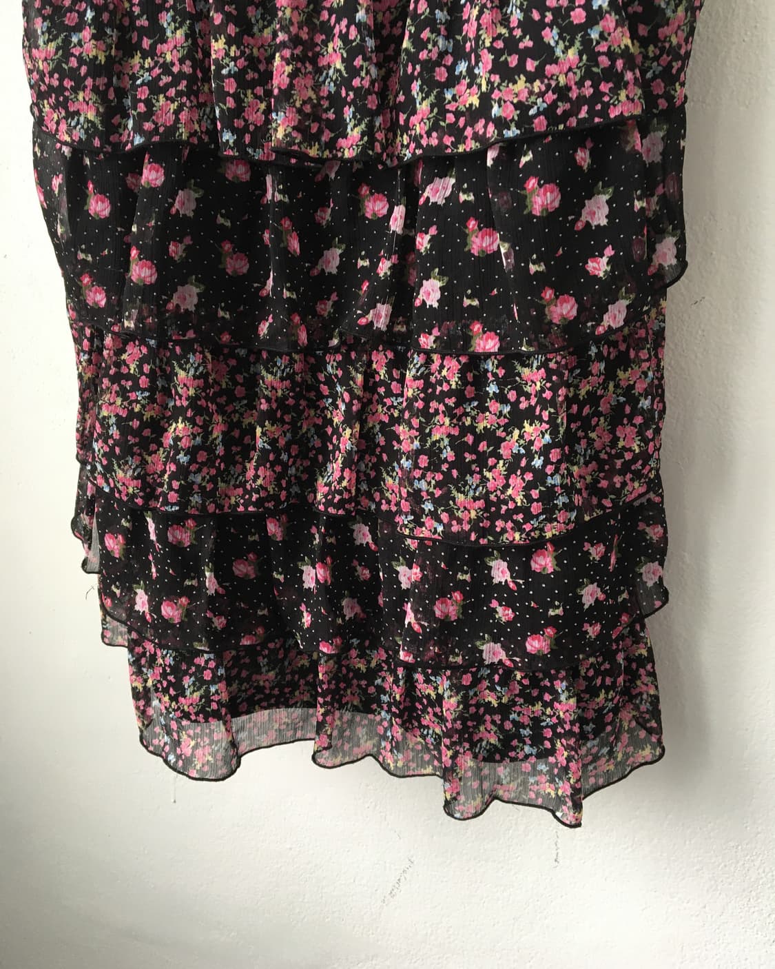 Ribbon point flower pattern layer sleeve 상품이미지4