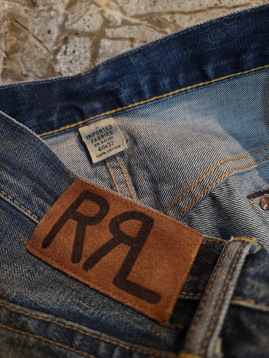 더블알엘 워싱 셀비지 데님팬츠 (빅사이즈) 상품이미지3